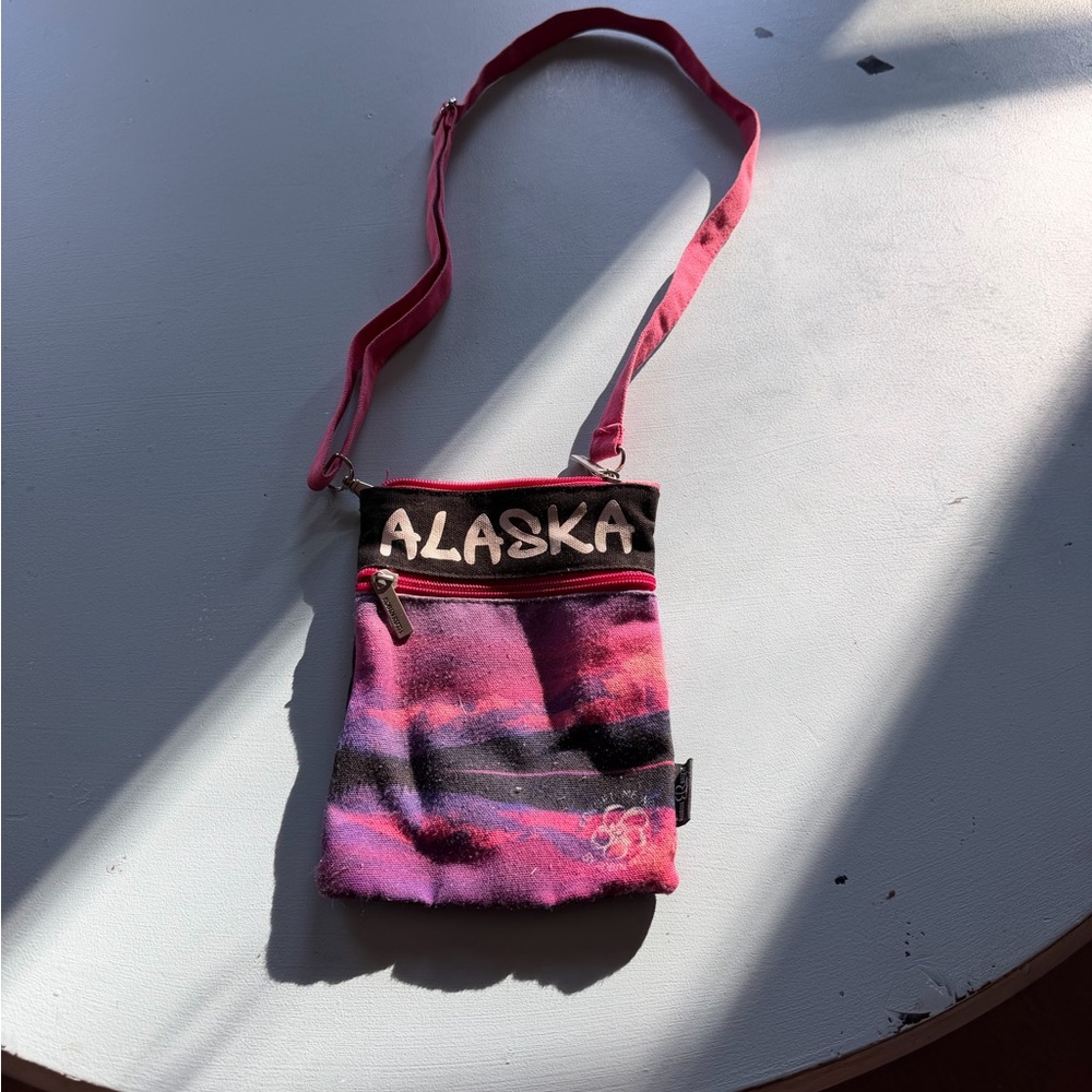 Alaska Pink and Black Crossbody Bag